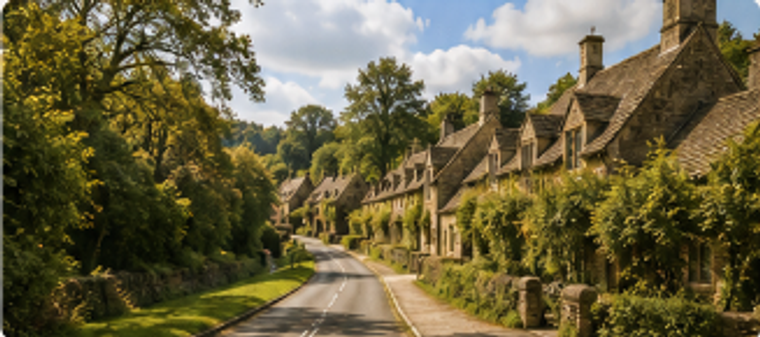 Cotswold village road
