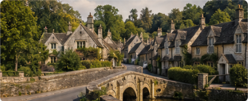 Cotswold village bridge
